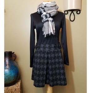 Express Mini Skirt Jumbo Herringbone Print